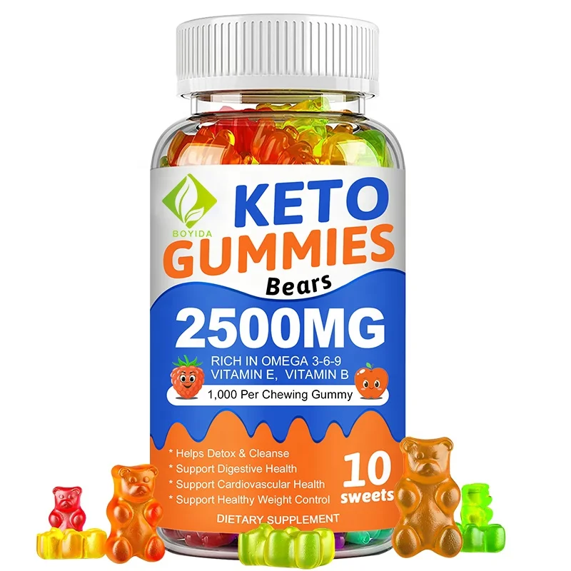 Keto Apple Cider Vinegar Gummy BHB Supplement Exogenous Ketones Vegan Keto + Apple Cider Vinegar Fat Burner Weight Loss Gummy