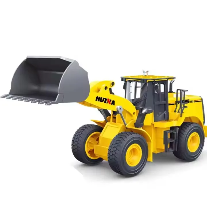 Huina 1552  1/16 Scale 11 channels  Semi-Alloy Remote Control Loader  Metal Construction Bulldozer Vehicle Truck Model Toy