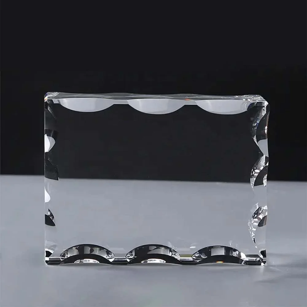 Hot Sales Custom Personality Crystal Carving Logo Europe Cube Ornament Souvenir Photo Frame Glass Hot Selling Customized Gifts