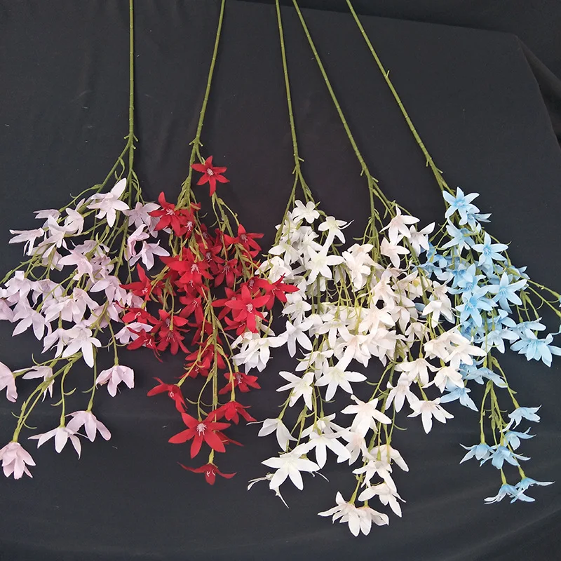 Factory Supply Home Decor Silk Oncidium Hybridum Flower Artificial Orchid