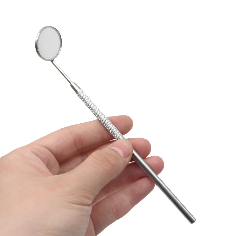 
RTS Dental Stainless Steel Mouth Mirror 1 Pc Dentistry Anti-slip Anti-rust Handle Medical Oral Mirror for Hygienist Oral Tools 