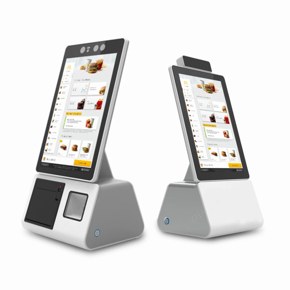 Fast Food 10.1 Inch Self Service Touch Screen Digital Restaurant Self Ordering Payment Kiosk