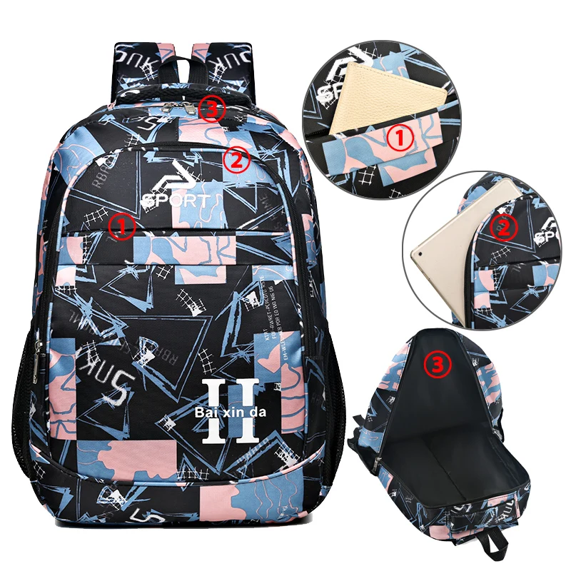 Personalized Logo Sports Backpack For Kids and Women Outdoor School Bags Travel Oxford Backpack Students Bag