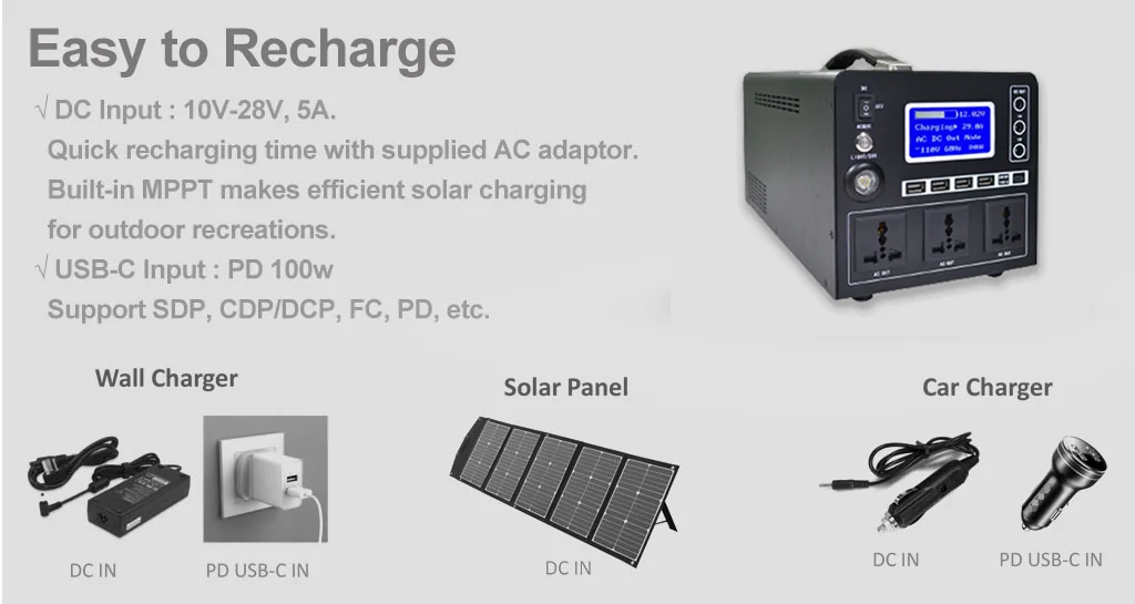 portable power station 600w 3000 watt portable power station