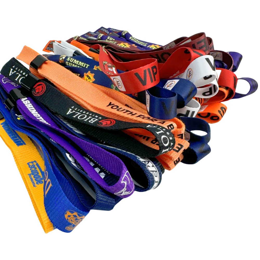 Bestom Dye Sublimation ID Sports Event Wrist bands Customised with  Logo Stain Fabric Bracelet Factory