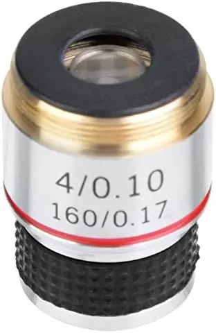 4X 10X 40X 100X 185 Achromatic Objective lens  Biologic microscope Aluminum shell 185 achromatic objective