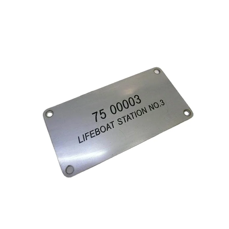 Etched&Laser Engraved Metal Nameplates Laser Marked Stainless Steel Plate For Industrial Identification