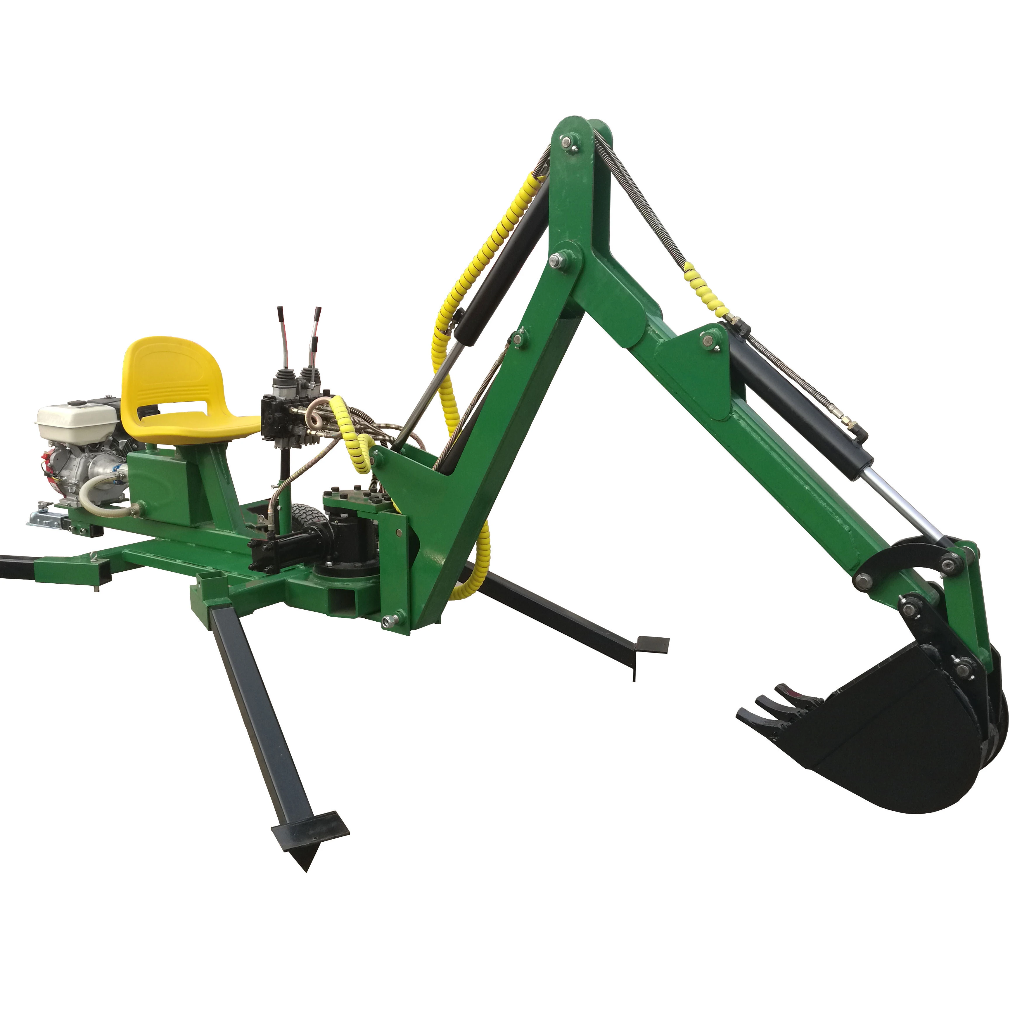 9hp CE rear hoe atv mini excavator