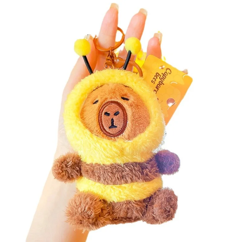 2024 High Quality New Creative Kapybara Bee Genuine Cartoon Cute Bee Capybara Plush Doll Pendant