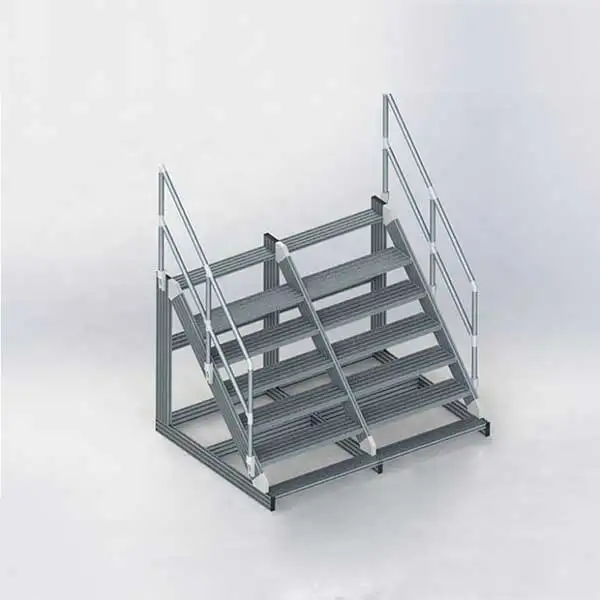 Aluminum stair handrail aluminum trolley step ladder aluminum profile stairs
