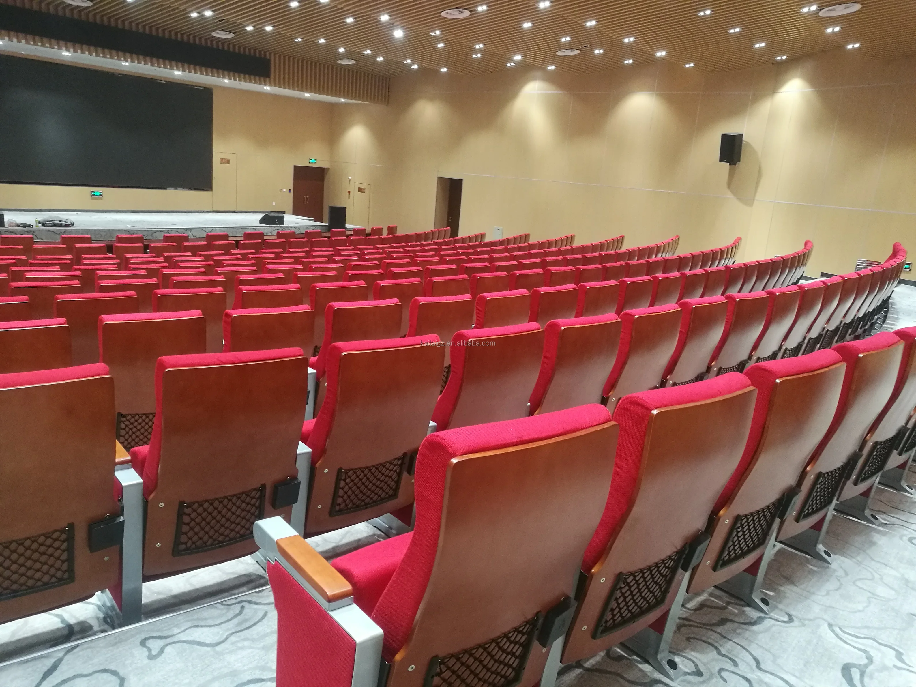 
KT-836B Luxury aluminium alloy auditorium chair/cinema seating/chairs church auditorium with writing table 