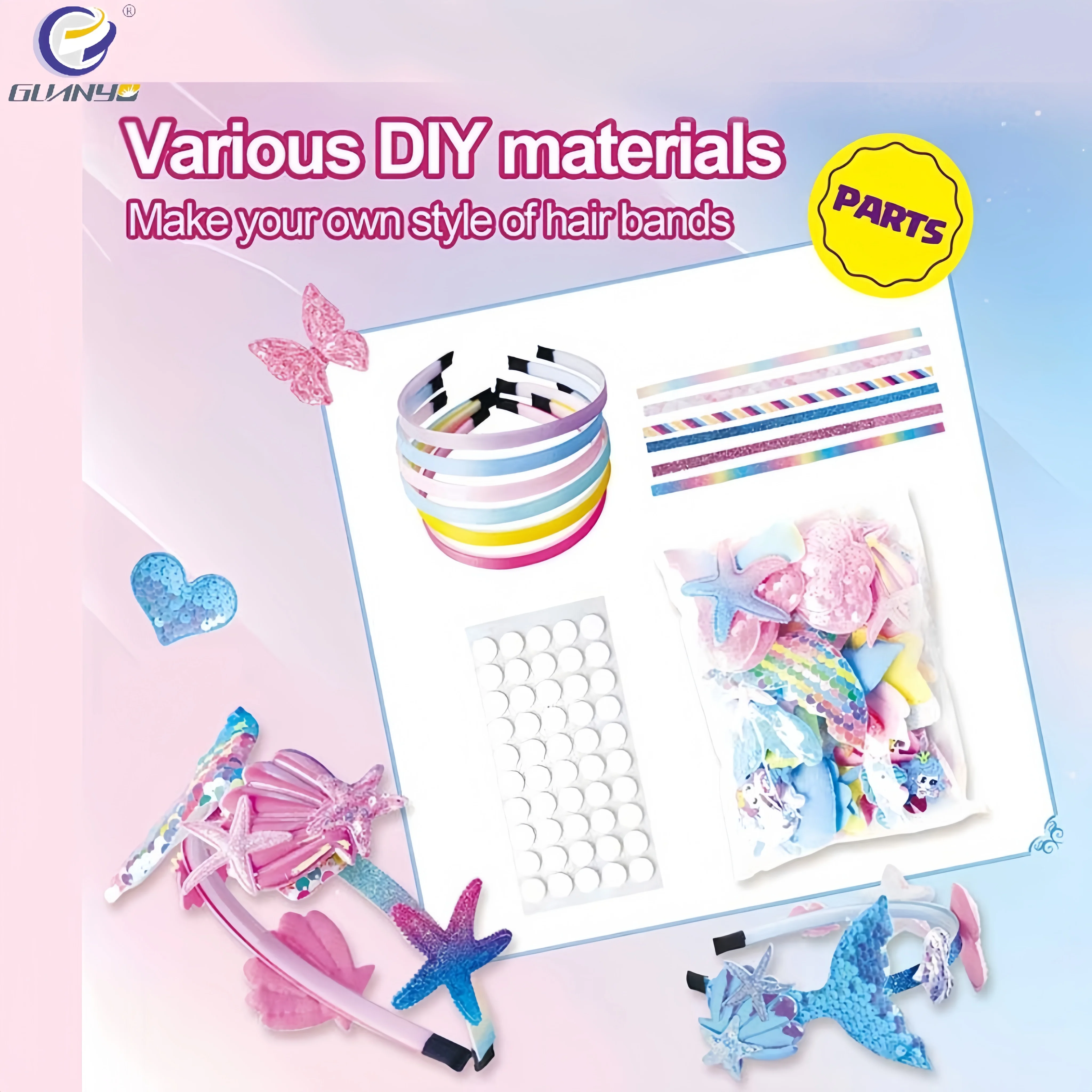 Hot DIY Creative Handmade Hairband  Starfish Flowers Accessories Imagination Cultivation Educational Toys Gifts For Girls Over 6