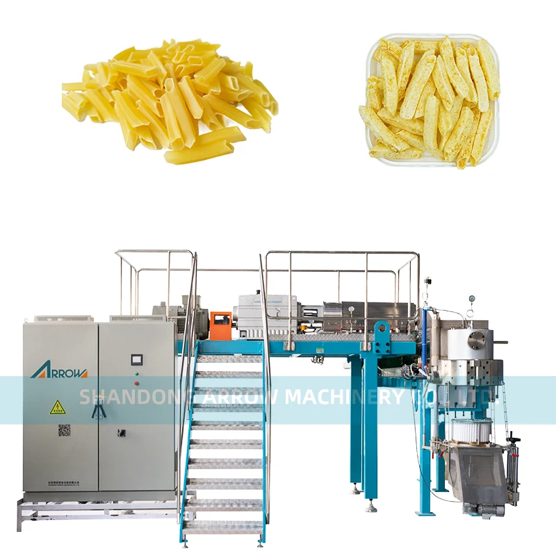 Full Automatic Corn Flour Pellet Snack Making Machine 2D 3D Food Processing Line Twin Screw Extruder