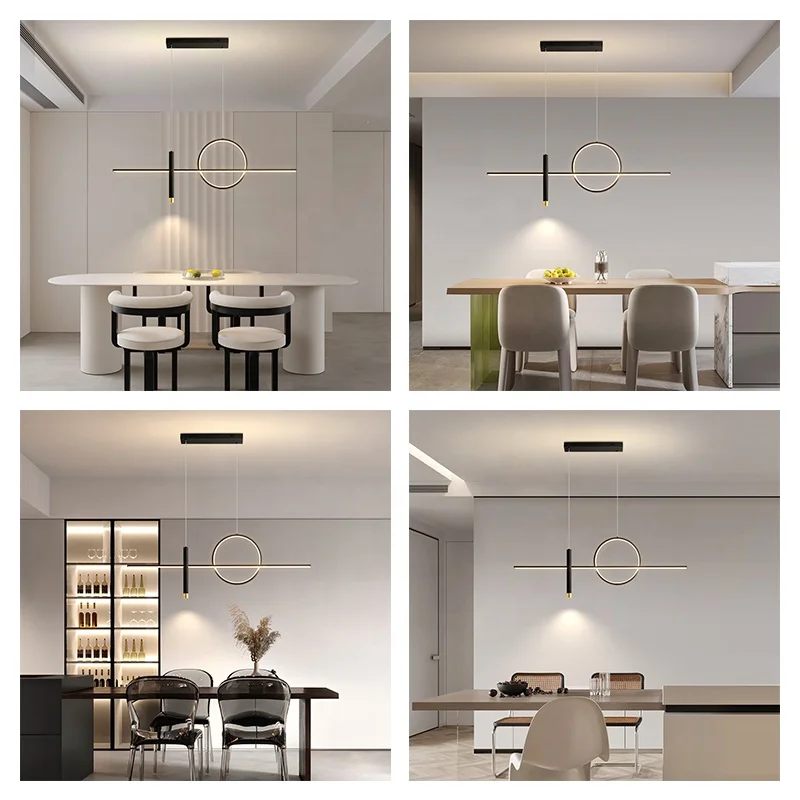 Led Nordic Luxury Slim Pendant Chandelier Ceiling Light For Dinning/Living Room Restaurant Kitchen Reception Bedroom Hotel Villa