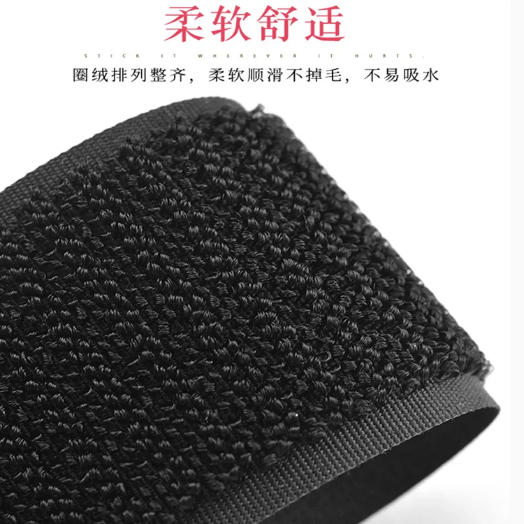 Width 50mm Fastener Tape Sewing on Clothes Black or White Color Plastic Injection Nylon Hook and Soft Circle Loop Tape