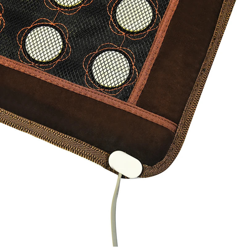 2024 new design Far Infrared Natural Photon Jade  Heating Pad Stone Therapy Mat with Adjustable Temperature Smart Controller