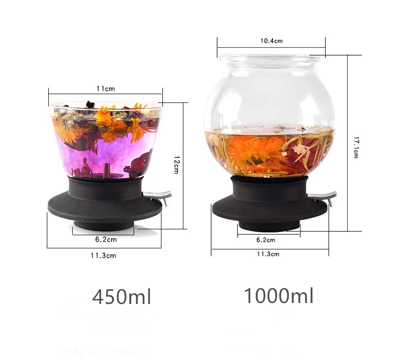 Newest style 450ml Japanese style glass tea pot water tower pot