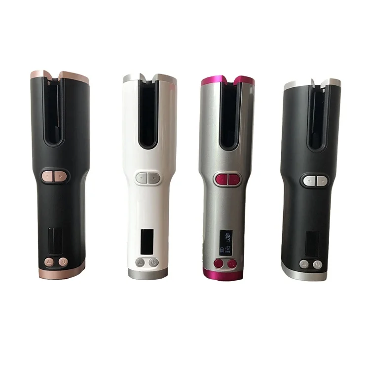 manufacture high quality auto flexible barrel hair curler extra long white wireless rechargeable hair curler multifunction