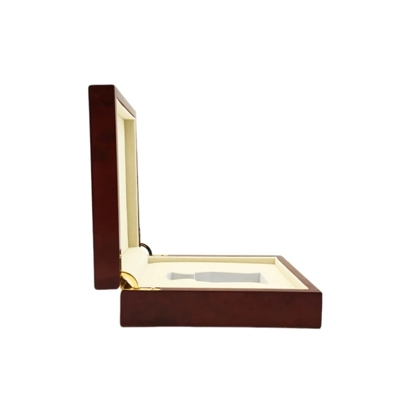 High quality lacquer luxury custom fragrance essential oil perfume bottle wooden gift box flip lid packaging box