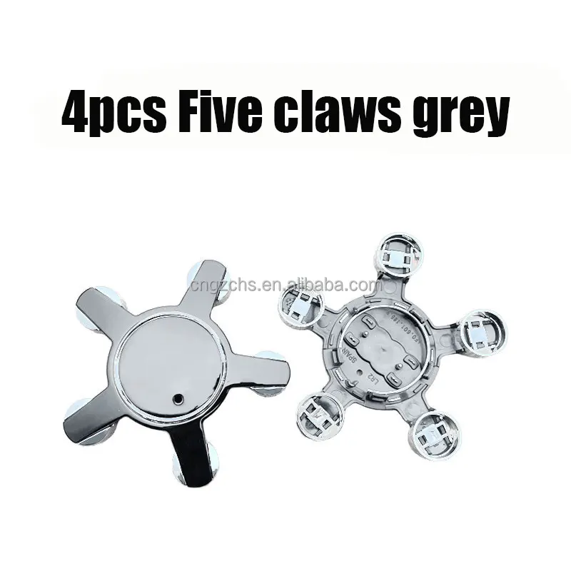 4pcs/set Car Wheel Hub Center Ca ps Five claws Center Cover Wheel sticker Logo For Audi A3 A4L A6L A7 A8L Q5L RS8 TT Accessories