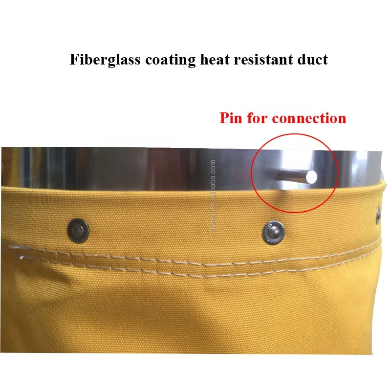 12inch Temperature Resistant 350 Degrees Silica Gel Cloth Air Duct Pipe Heat Resistant Flexible Duct