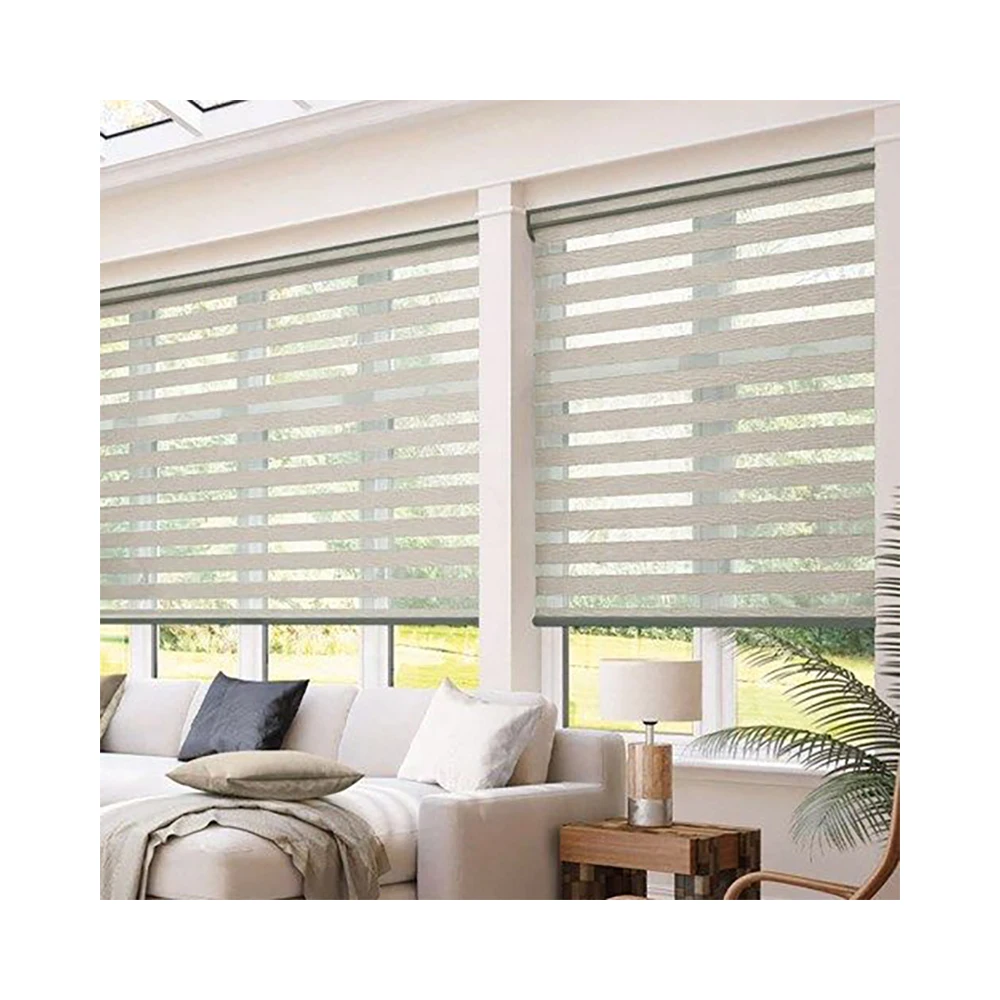 Factory Directly Supply Automatic Blackout Motorized Zebra Outdoor Windproof Roller Blinds With Low Price