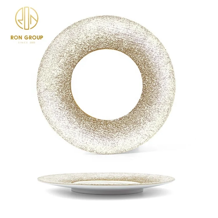 Wholesale simple modern fashion design handmade dinnerware colored multi-purpose porcelain ceramic plate for restaurant
