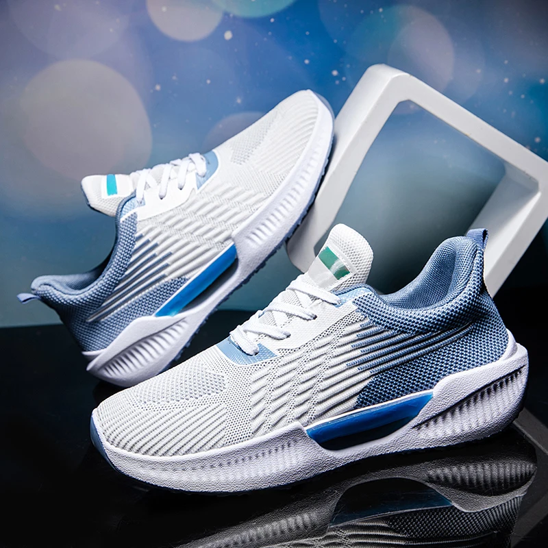 Adit Men And Women Causal Trendy Shoes Unisex Breathable Trendy Sports Men Running Fly Knit  Male Sneaker Walking Style Shoes