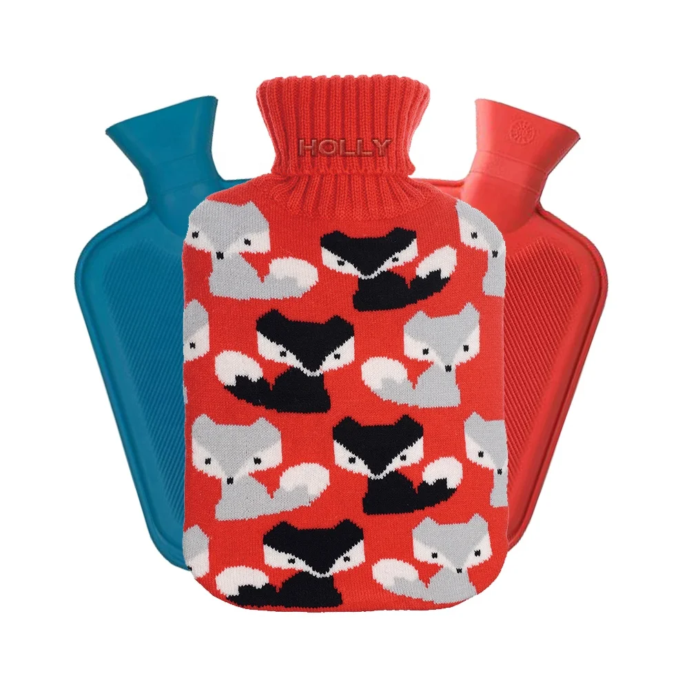 carton knitted cover for pvc hot water bag warmer rubber hot water bottle 2000ml chinese supply
