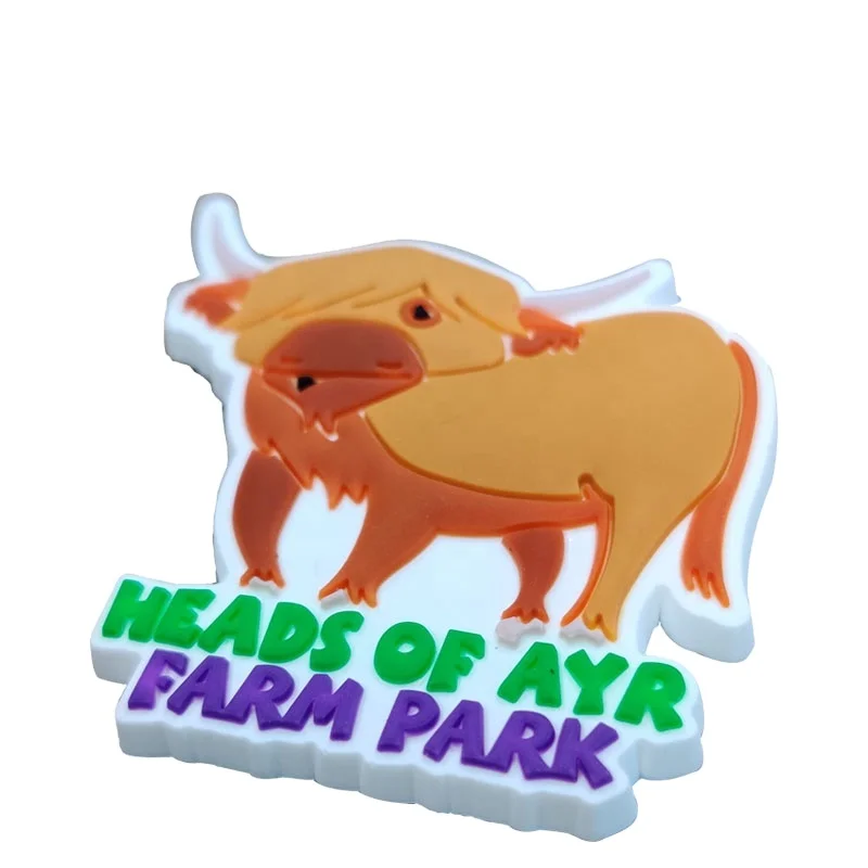 Zhonshan Factory  PVC Patch Custom for Sewing on Clothing Customized soft PVC rubber patch iron on backing