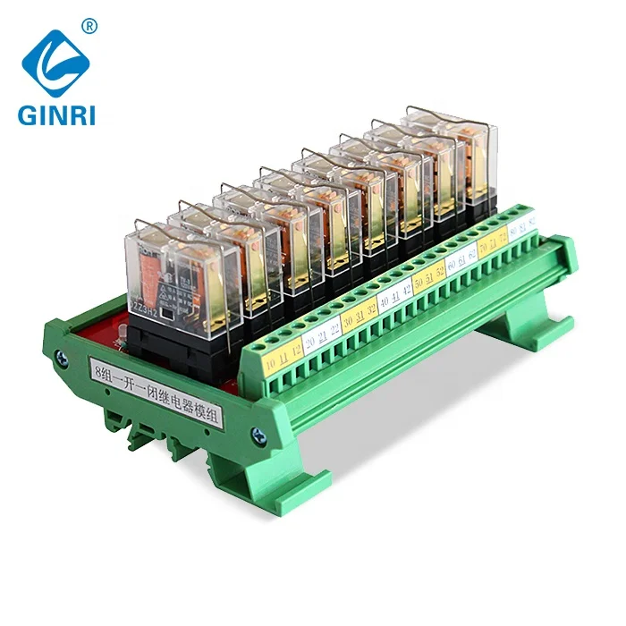 JR-8L1 8-Channel Relay Module 8 Way Control Board omron relay driver board 24V DC PLC amplifier board