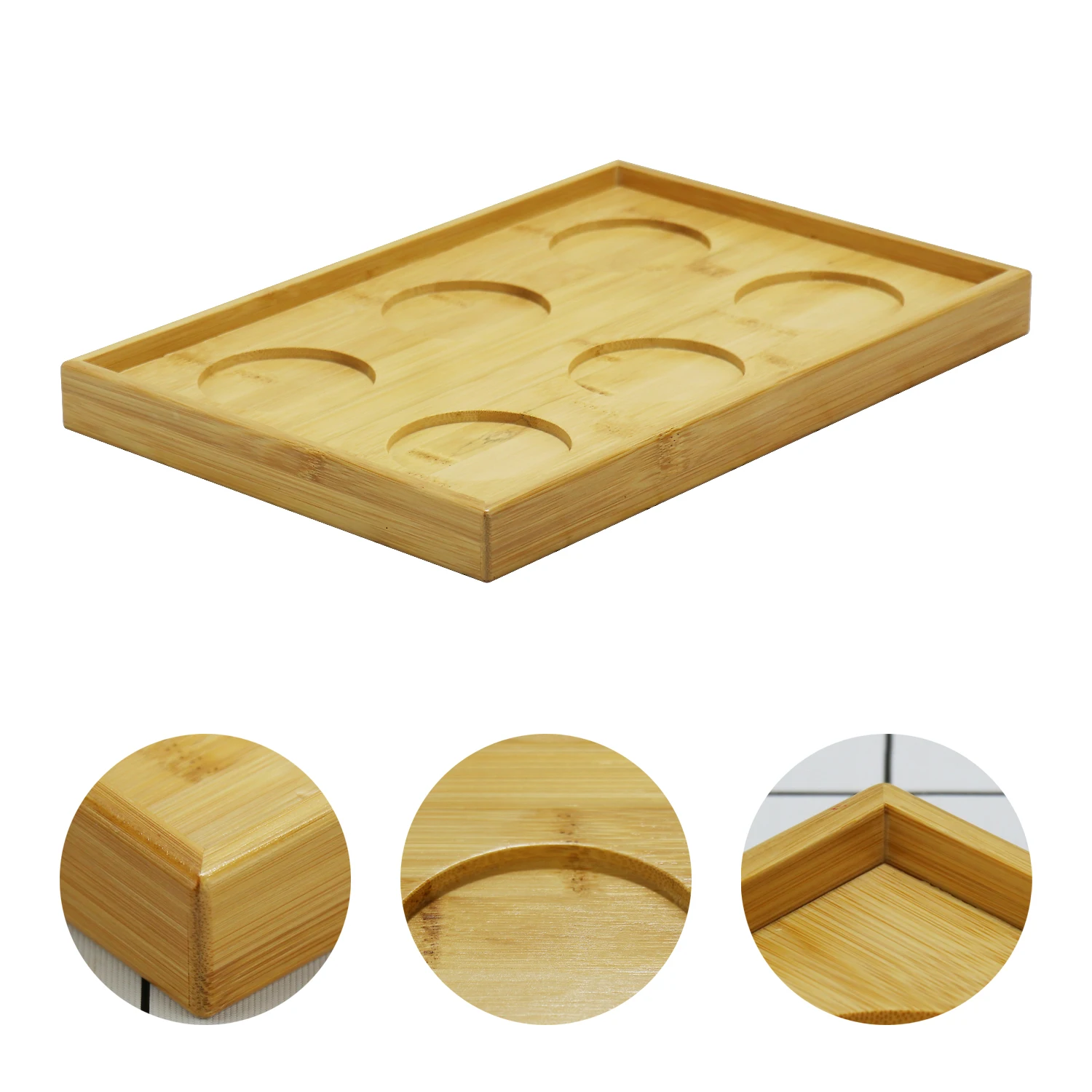Desk Wooden Pallets re-usable wooden Wine Glasses cup serving tray  Drink Coaster bamboo wood tray