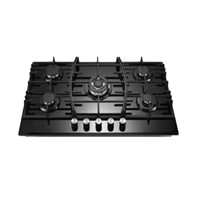 Heavy Cast Iron Support Gas Hob Top Quality Copper 5 Nozzles Big Burner 4.5KW NG/LPG Cooker Stove with Safety Device