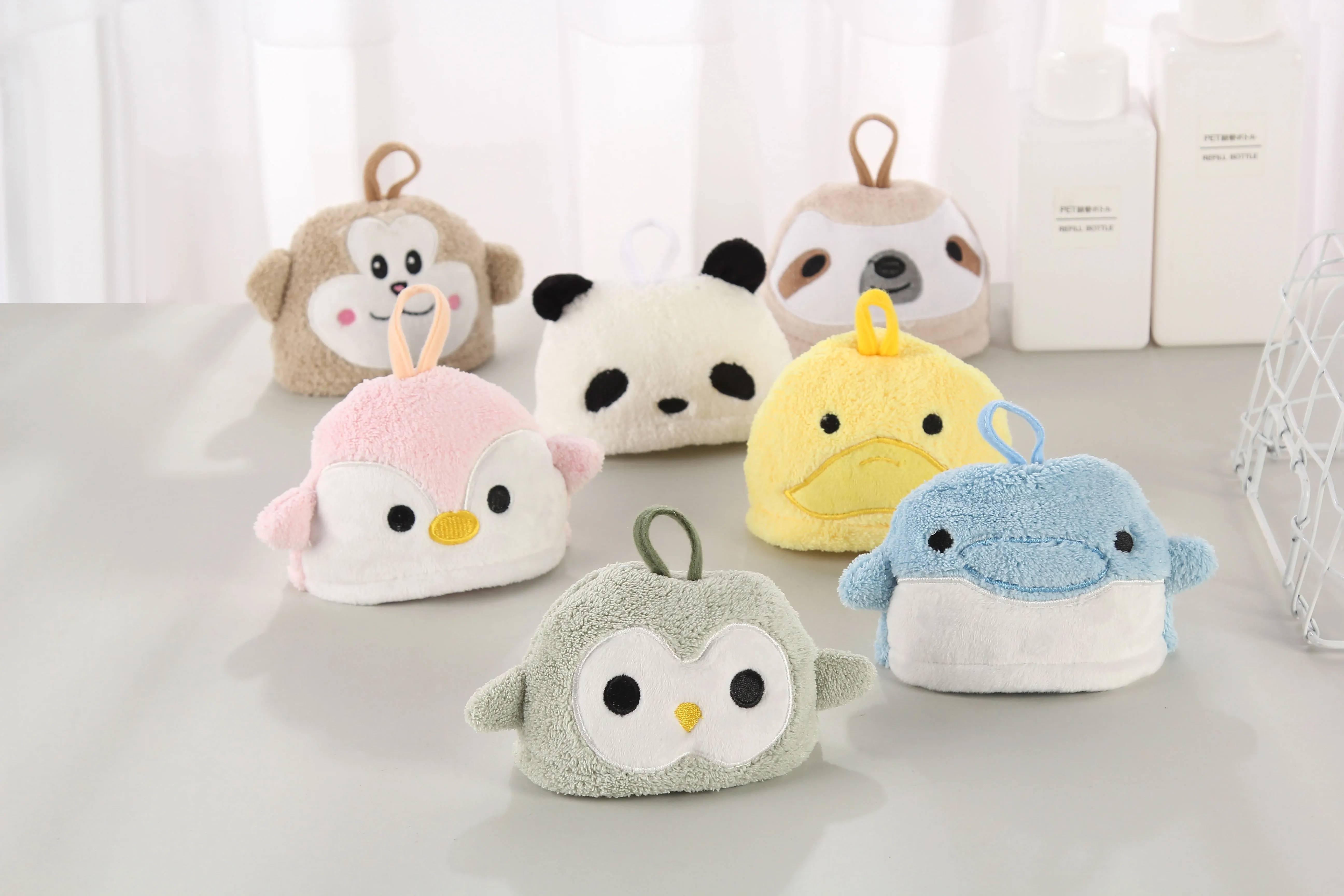 Полотенце для рук с мультяшной вышивкой животных, быстро сохнет, мягкая ткань для очистки, впитывающее кухонное полотенце для рук