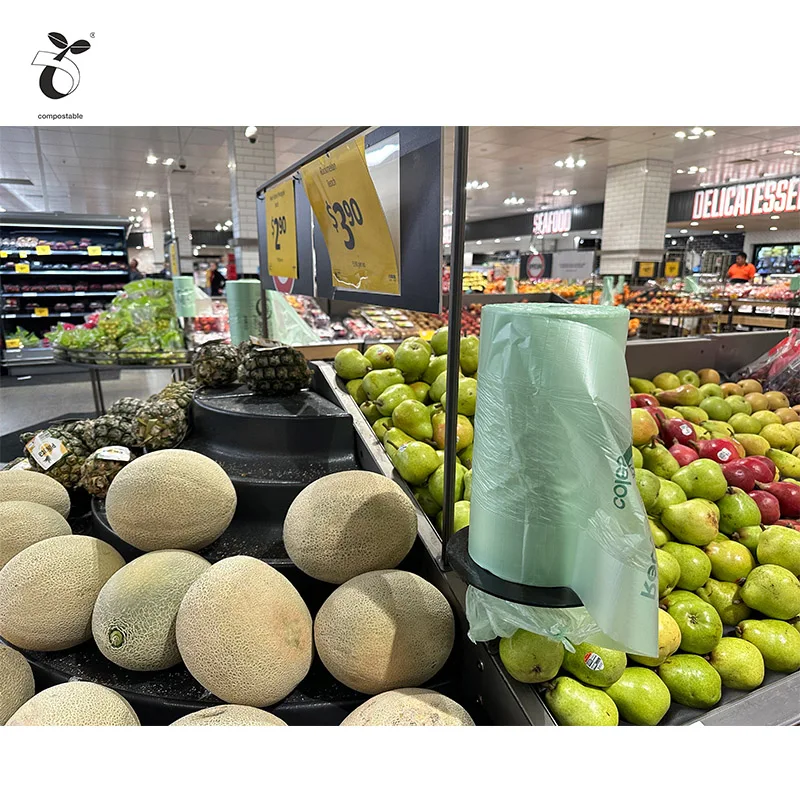 LDPE HDPE POLY polyethylene transparent plastic food fruit vegetable packaging supermarket flat produce bag on roll