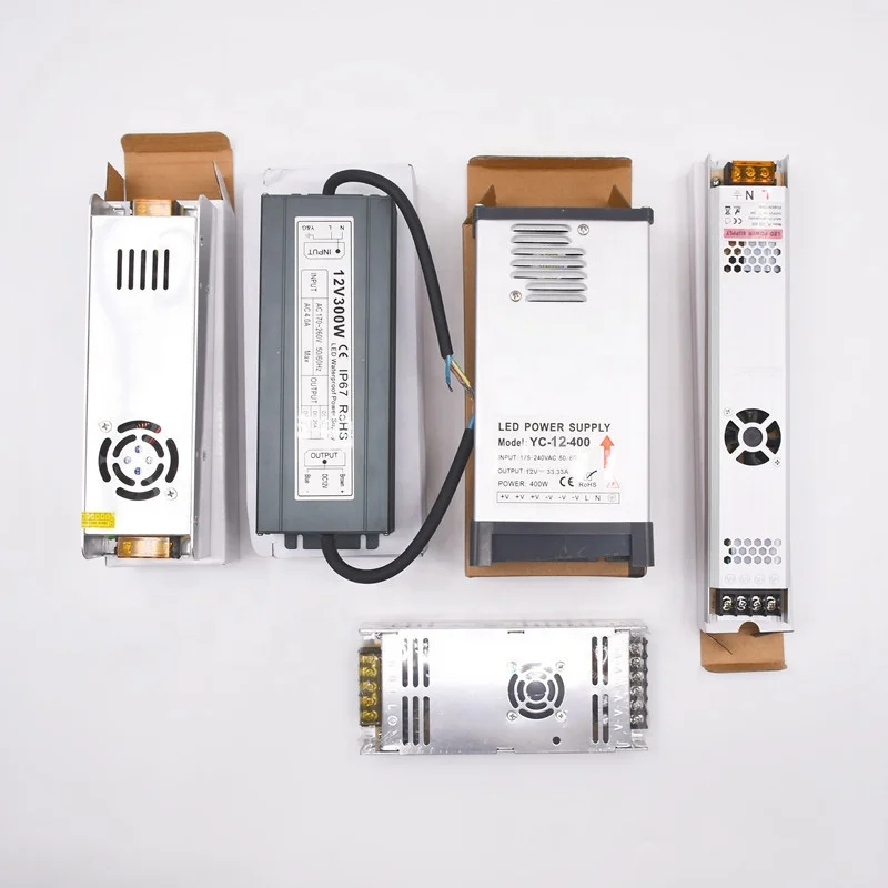 Длительный срок службы AC110V/220 В до 12 В 33.33A 400W Универсальный Регулируемый импульсный источник питания трансформатор адаптер Светодиодный драйвер для светодиодной ленты