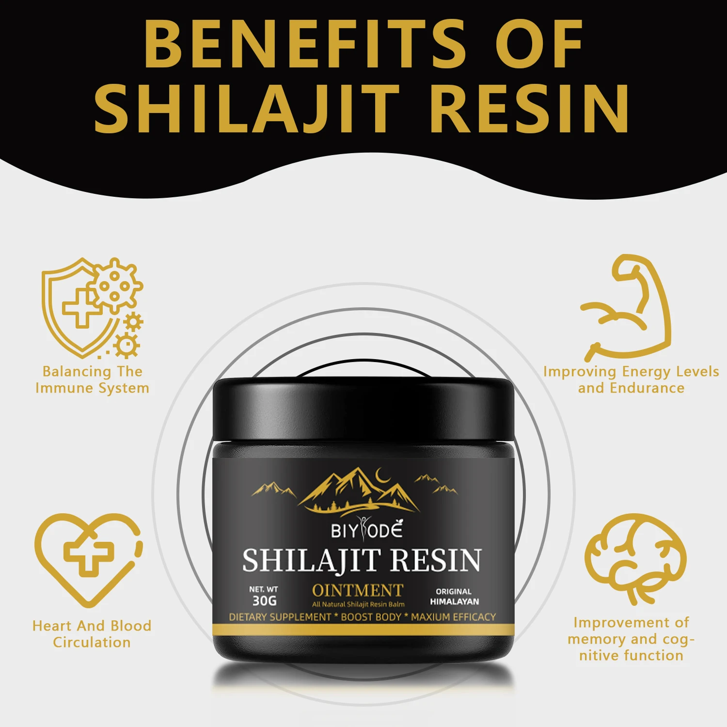 Lab Certified & GMP Certified Customized Health Brain Health Care Supplement Pure Organic Himalayan Daily Shilajit Resin