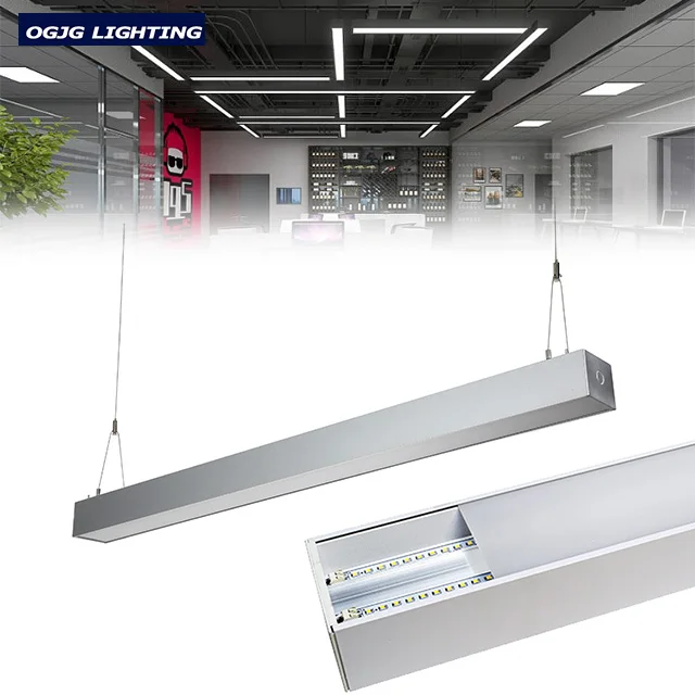 indoor Continuous linkable High Quality occupancy sensor up and down pendant office fitting led linear trunking light