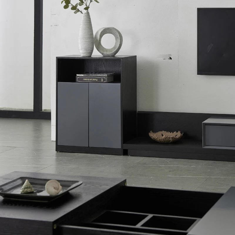 Living Room Furniture Set Luxury Design Modern TV Stand Coffee Center Table Wooden Cabinet