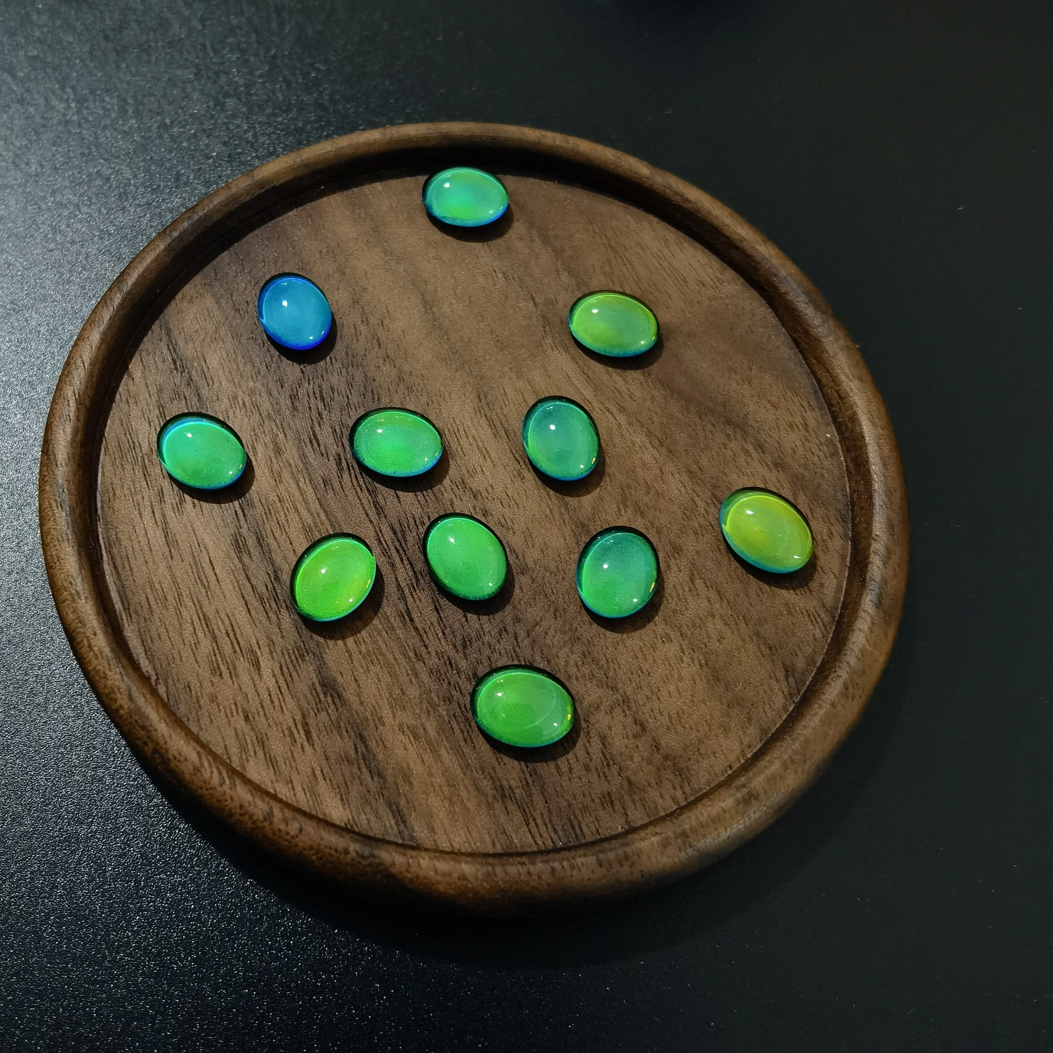 Wholesale Handmade Color Change Loose Beads Temperature Sensing Oval Mood Stone Beads for DIY Jewelry Making