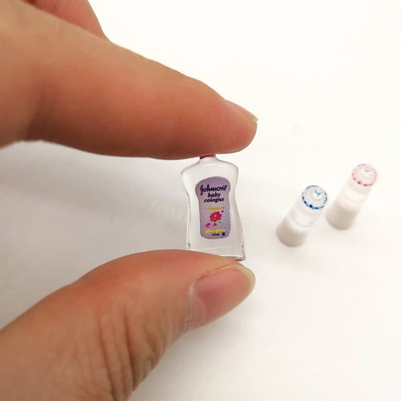 iland miniatures 1:12 Baby doll care set of 3 pieces Dollhouse Miniature Accessories Feeding Bottle and cologne