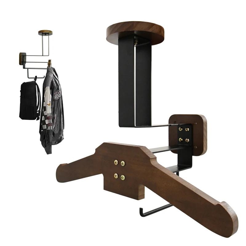 GAF Rack Wall Mount Display Wood Helmet Tactical Vest Hanger Hooks