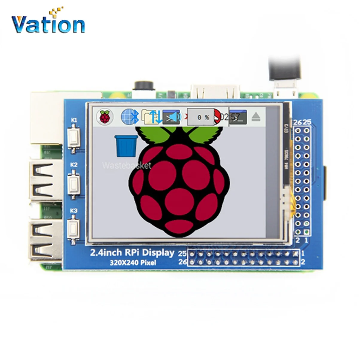 ILI9341 2.4 INCH 320*240 Raspberry Pi GPIO touch display SPI module compatible with Rpi/Zero W/Ubuntu/Kali system
