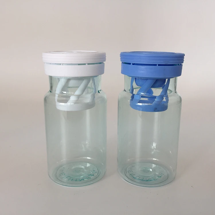 BPA free food grade 50ml plastic PET desiccant spring cap bottle, effervescent tablet pill bottle