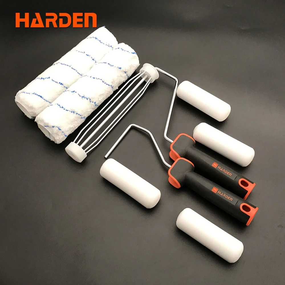 Hand Tools Building Wall Painting Tools 7Pcs Paint Brush Roller Set with Rubber Handle