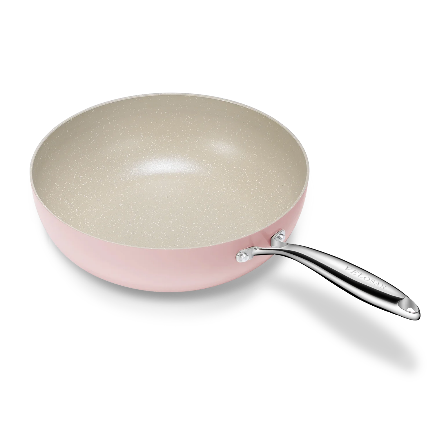 Factory source non stick aluminium alloy cookware set with attractive color cover lid wok pan