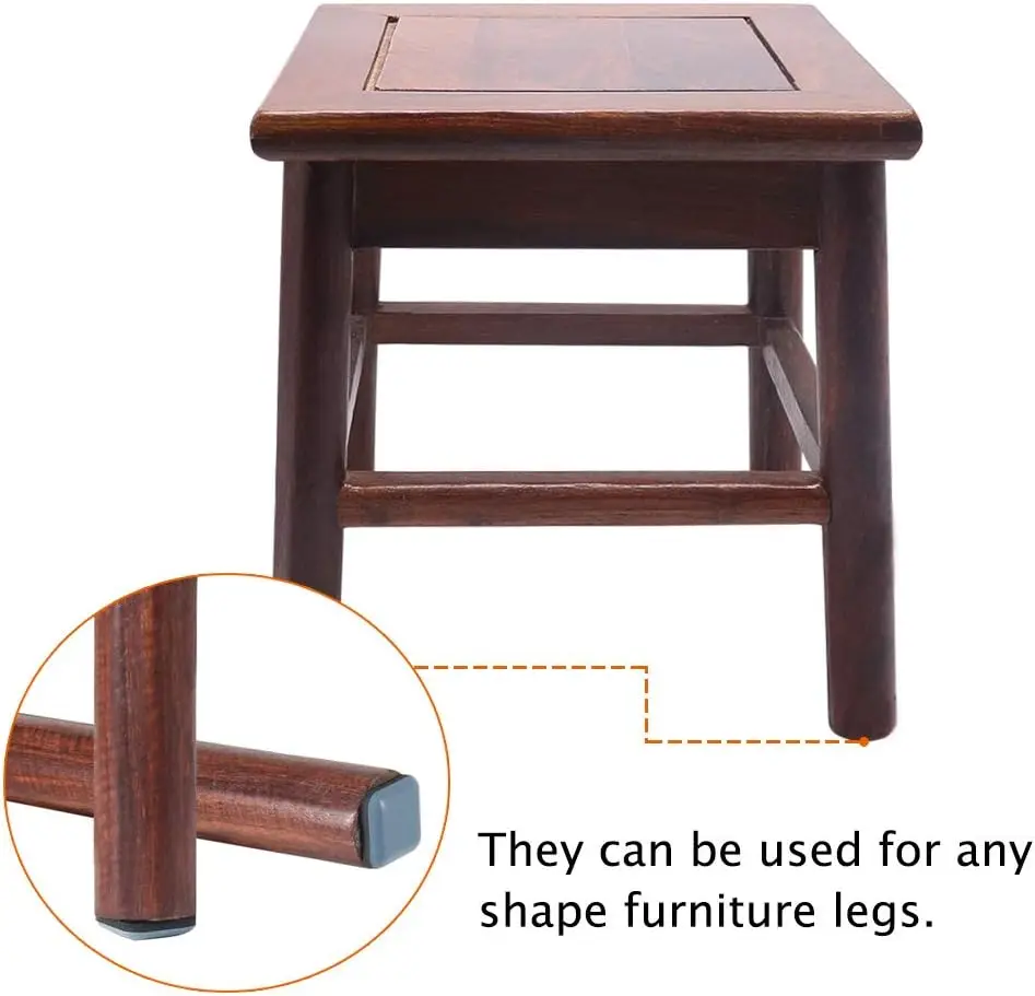 Wholesale Furniture Sliders Pad 25mm Plastic Square Stick PTFE Furniture Movers Sliders for Carpet Tile Hardwood