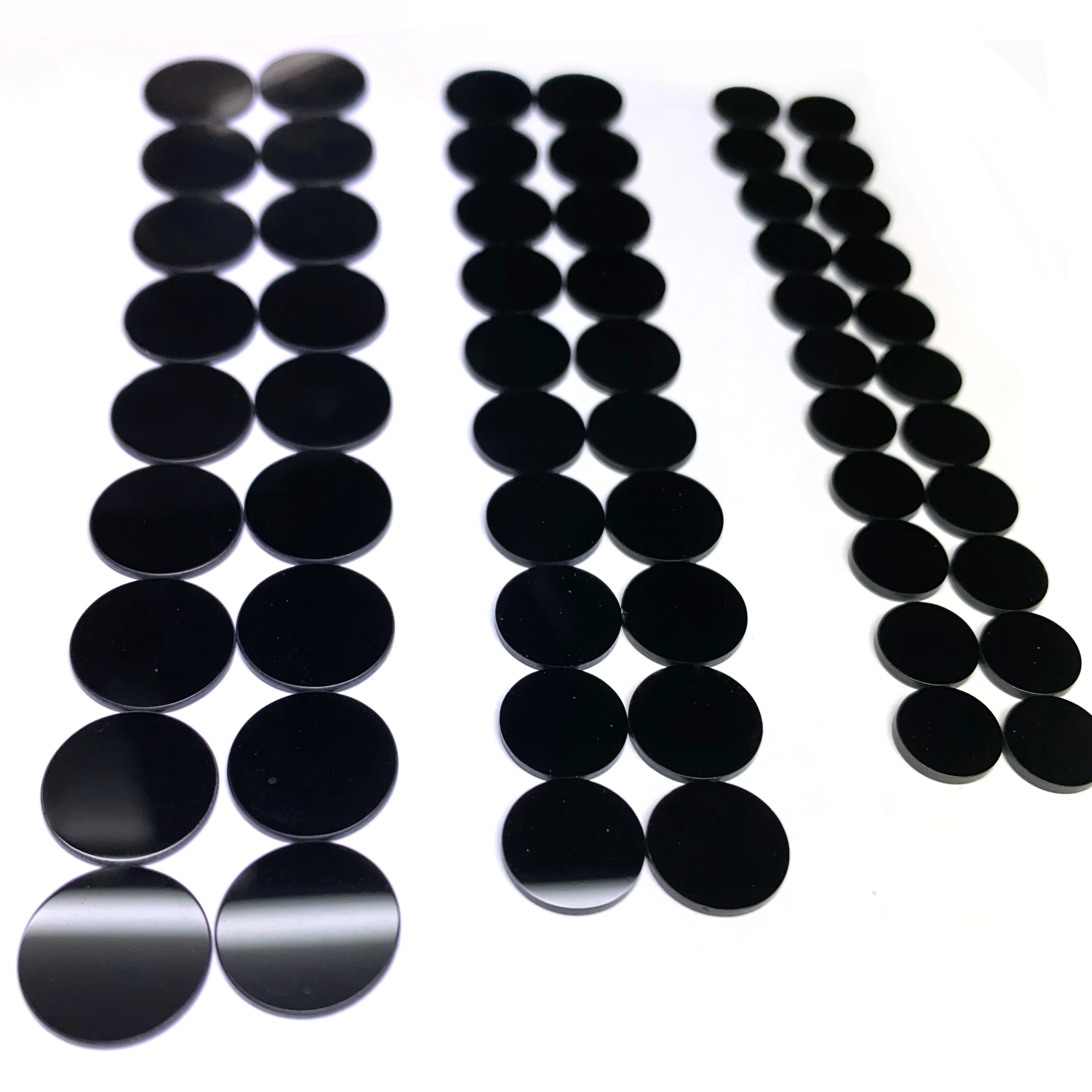 Wholesale price Onyx round shape disc double flat coin natural Black agate disc slice