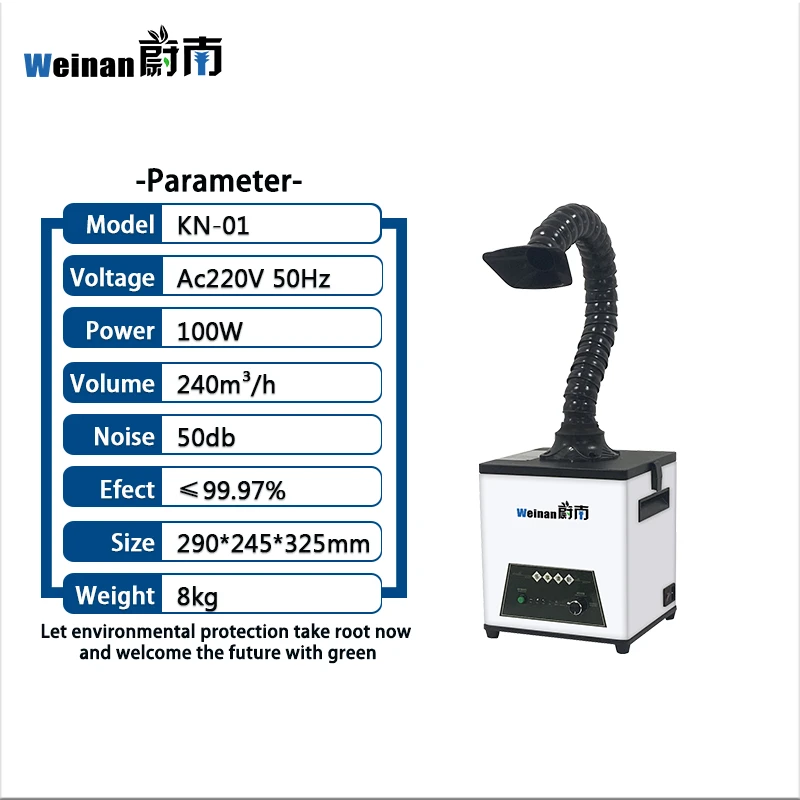 Portable Smoke And Dust Collector Fume Extractor For Machine Repairing Workshop Laser Dust Smoke Purifier