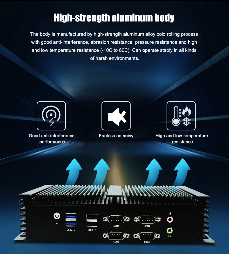 Embedded i7 4578U fanless industrial pc with 8GB RAM 128GB Msata SSD Wifi